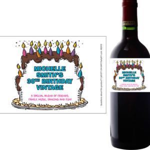 Birthday Cake For Her Wine Bottle Label