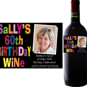 Birthday Celebration Wine Champagne Bottle Label