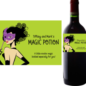 Halloween Masquerade Ball Wine Bottle Label