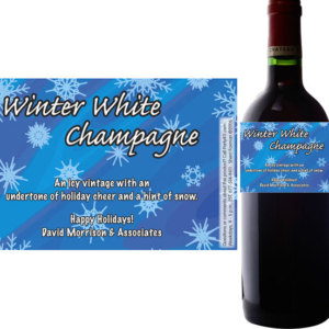 Winter Snow Wine Bottle Label