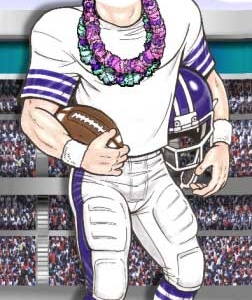 Luau Football Photo Op