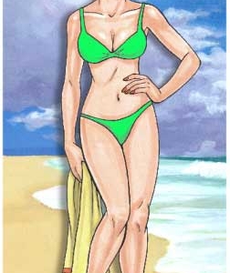 Bikini Beach Photo Op Stand In
