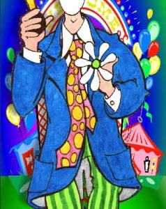 Circus Clown Male Photo Op Stand In