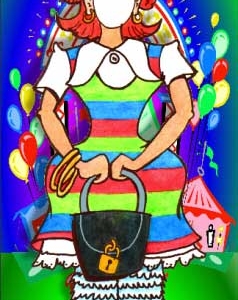 Circus Clown Female Photo Op Stand In
