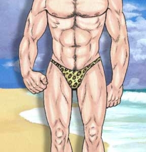 Bathing Suit Male Photo Op Stand In
