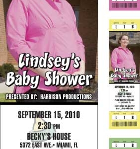 Baby Shower Photo Ticket Invitation