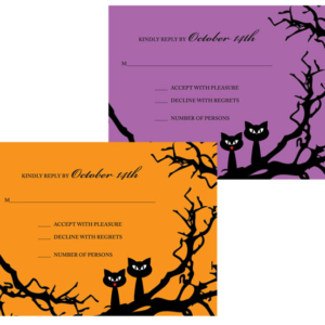 Halloween Wedding Reply Card