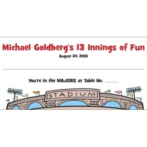 Baseball Seating Card