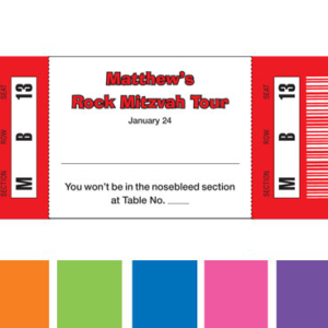 Rock 'n Roll Seating Card