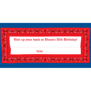 Western Bandana Seating Card