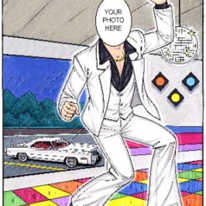 Disco Male Semi Custom Caricature
