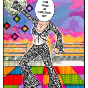 Disco Female Semi Custom Caricature