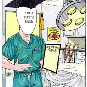 Graduation Doctor Semi Custom Caricature