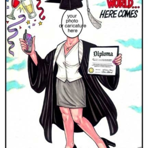 Graduation Semi Custom Caricature, Male