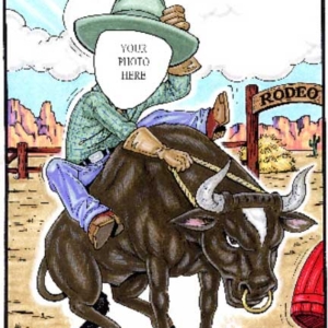 Western Rodeo Semi Custom Caricature