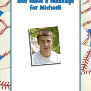 Baseball All Star Theme Sign In Board