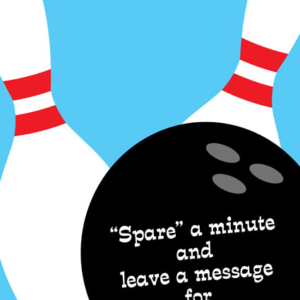 Bowling Theme Sign In Board