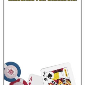Casino Cards Theme Sign In Board