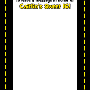 New York Party Theme Sign In Board