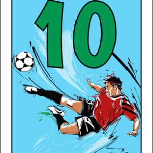 Soccer Party Table Number