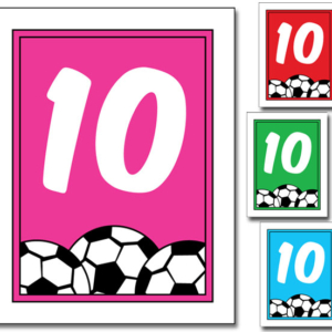 Soccer Girl Table Number