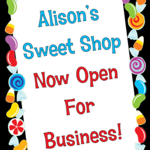 Candy Theme Welcome Sign