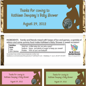 Baby Photo Ultrasound Shower Theme Candy Bar Wrapper