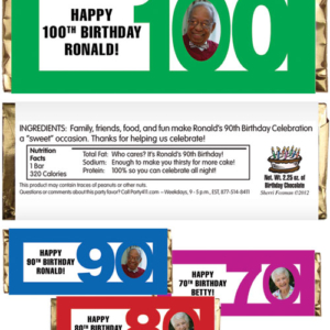 Birthday Photo Milestone Theme Candy Bar Wrapper