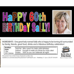 Birthday Celebration Theme Candy Bar Wrapper