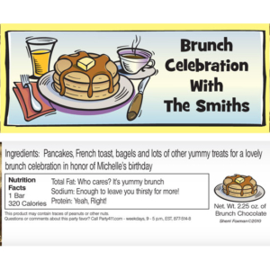 Brunch Theme Candy Bar Wrapper