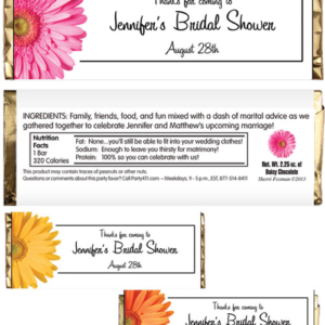 Daisy Theme Party Candy Bar Wrapper