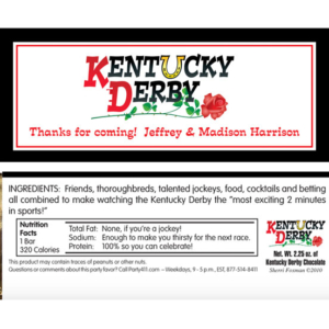 Kentucky Derby Theme Candy Bar Wrapper