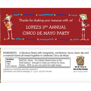 Cinco de Mayo Theme Candy Bar Wrapper