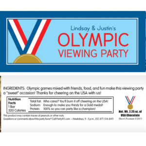 Gold Medal Theme Candy Bar Wrapper
