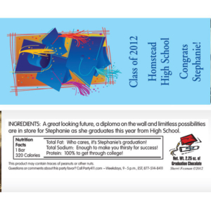 Graduation Hats Candy Bar Wrapper