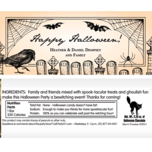 Halloween Vintage Theme Candy Bar Wrapper
