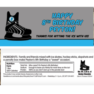 Hockey Theme Candy Bar Wrapper