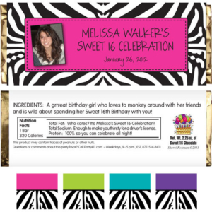 Jungle Prints Theme Candy Bar Wrapper
