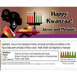 Kwanzaa Celebration Theme Candy Bar Wrapper