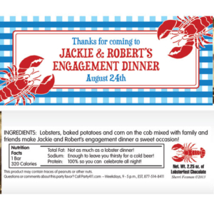 Lobster Theme Candy Bar Wrapper