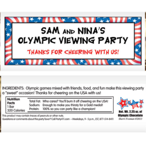 Patriotic Flag Theme Candy Bar Wrapper