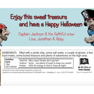 Pirate Theme Candy Bar Wrapper