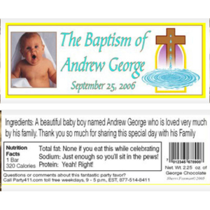 Baptism Photo Candy Bar Wrapper