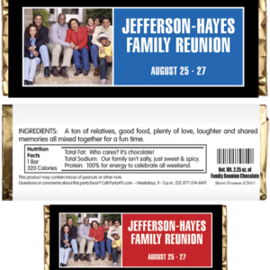 A Family Reunion Celebration Candy Bar Wrapper