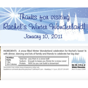 Winter Wonderland Theme Candy Bar Wrapper
