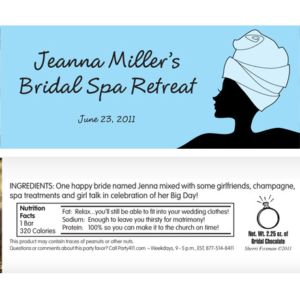 Bridal Spa Theme Candy Bar Wrapper