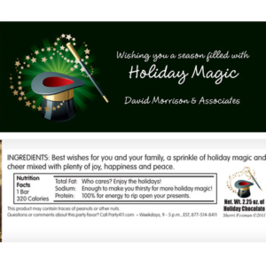Holiday Magic Theme Candy Bar Wrapper