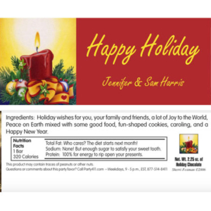 Holiday Lights Theme Candy Bar Wrapper