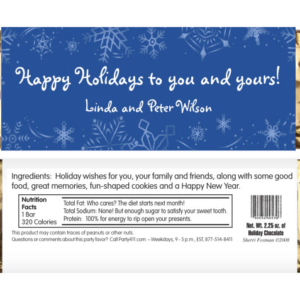 Winter Theme Candy Bar Wrapper