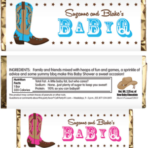 Western Baby Theme Candy Bar Wrapper